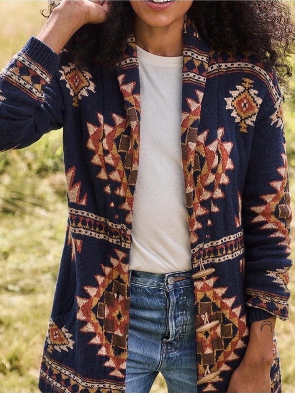 Bethany Yellowtail Faherty Lodge Cardigan M